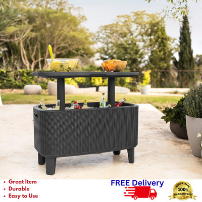Keter Bevy Bar 2-in-1 Pop Up Table & Cooler Outdoor Patio Drink Station New