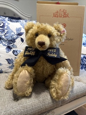 Steiff Mohair bow Centenary Teddy Bear 100th Jubilee 670985 Mohair 17'' Ltd Ed