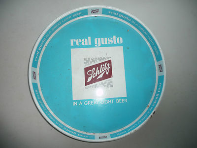 VINTAGE TRAY LIGHT BEER SCHLITZ REAL GUSTO 1965