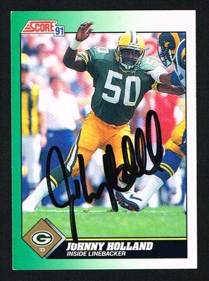 Johnny Holland #243 signed autograph auto 1991 Score Football Trading Card