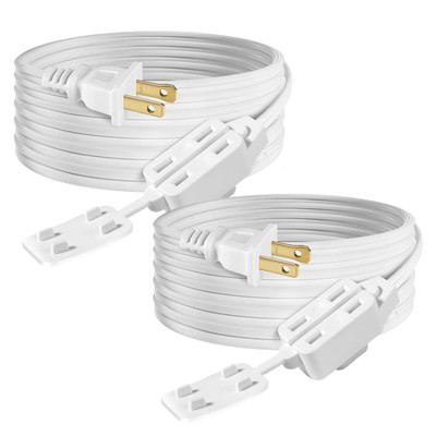 ETL Certified 2-Pack SPT2 16AWG 2 Prong Power Extension Cord, 13 Amp 1625 Wat...
