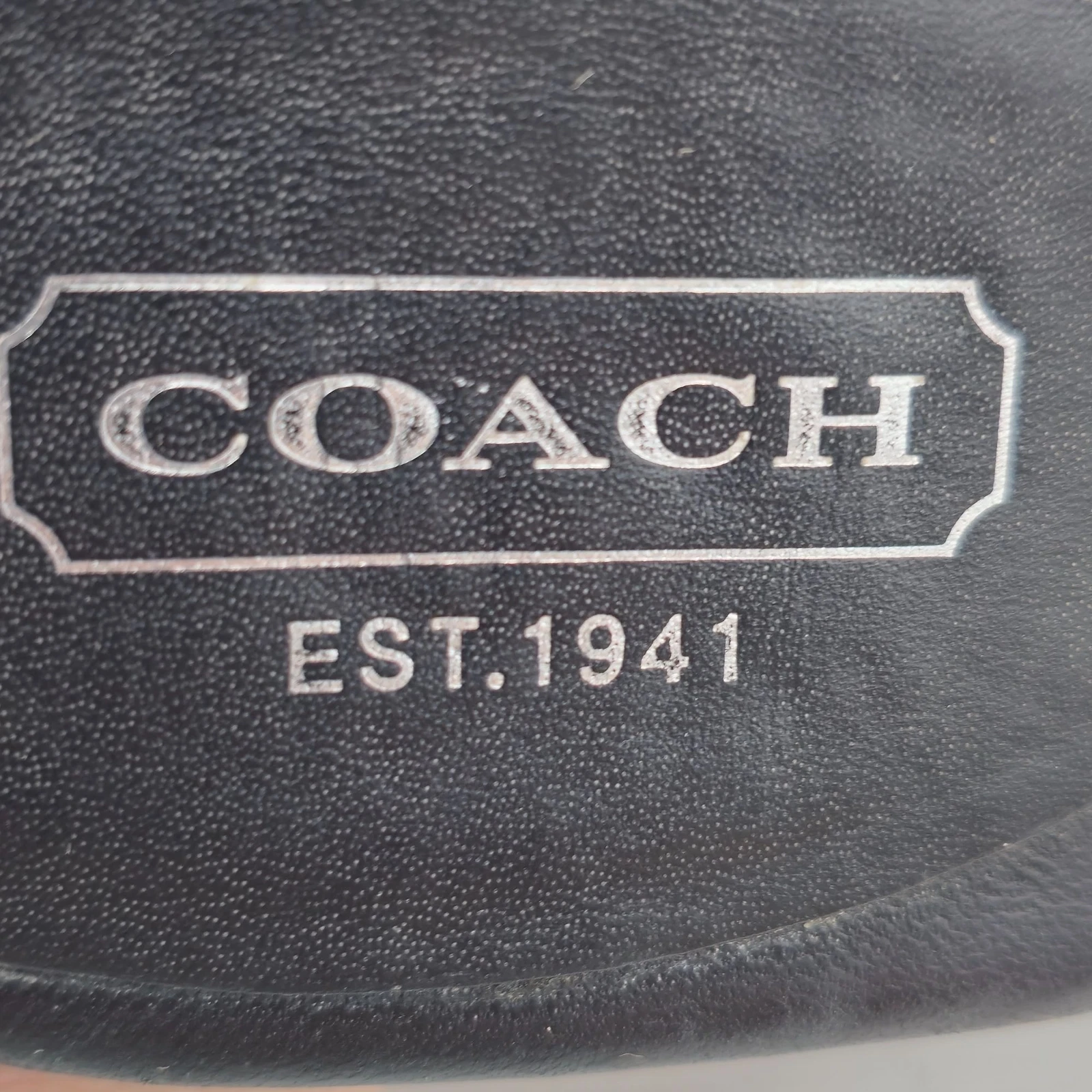 Scarpe eleganti Coach Designer nere in pelle con borchie zoccoli tacco donna 8 sandalo pompa