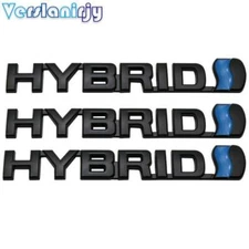 3pcs Metal 3D HYBRID LETTER Sticker Trunk Emblem Fender Badge For Yaris Camry