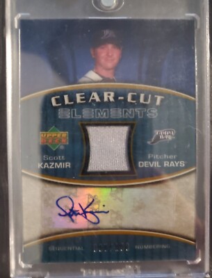2007 Upper Deck Scott Kazmir Clear Cut Elements AUTOGRAPH and Patch 90/199