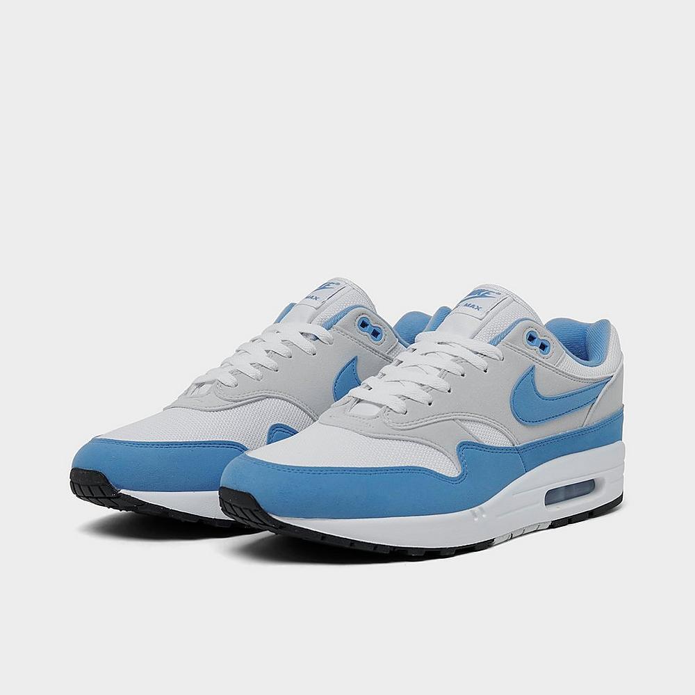 NIKE ☆ Air Max 1 University Blue Nike Men's Air Max 1 White/University Blue UNC Classic Retro