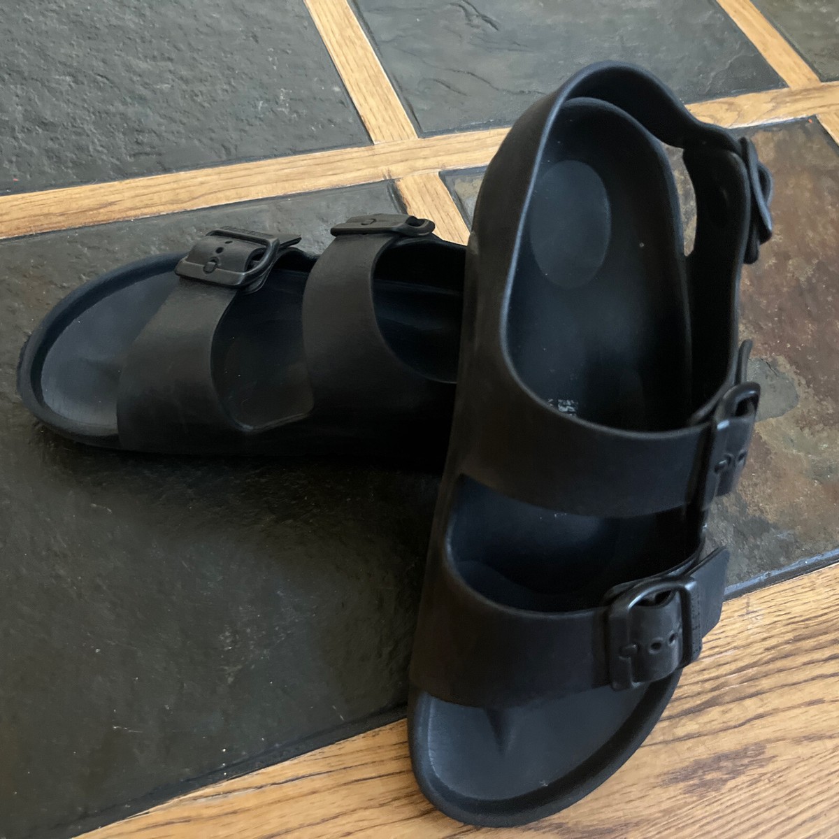 Birkenstocks girls sz 2/34 slingback slide Sandals VGC