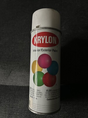 VTG 1991 Krylon Flat White 1502 Interior/Exterior Spray Paint Can