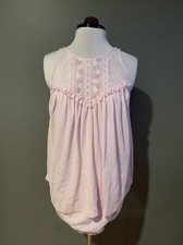 Vtg Pink GILEAD Nylon Cami LINGERIE Purple Mid Mod NIGHTIE  PANTY Set Small