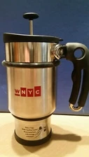 WNYC Public Radio Planetary Designs Double Shot French Press Travel Coffee Mug