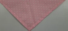 Dog Bandana, Tie On, Light Pink, White, Polka Dots, S, M