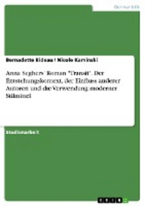 Thumbnail - Anna Seghers¿ Roman ""transit"". Der Entstehungskontext, Der Einfluss