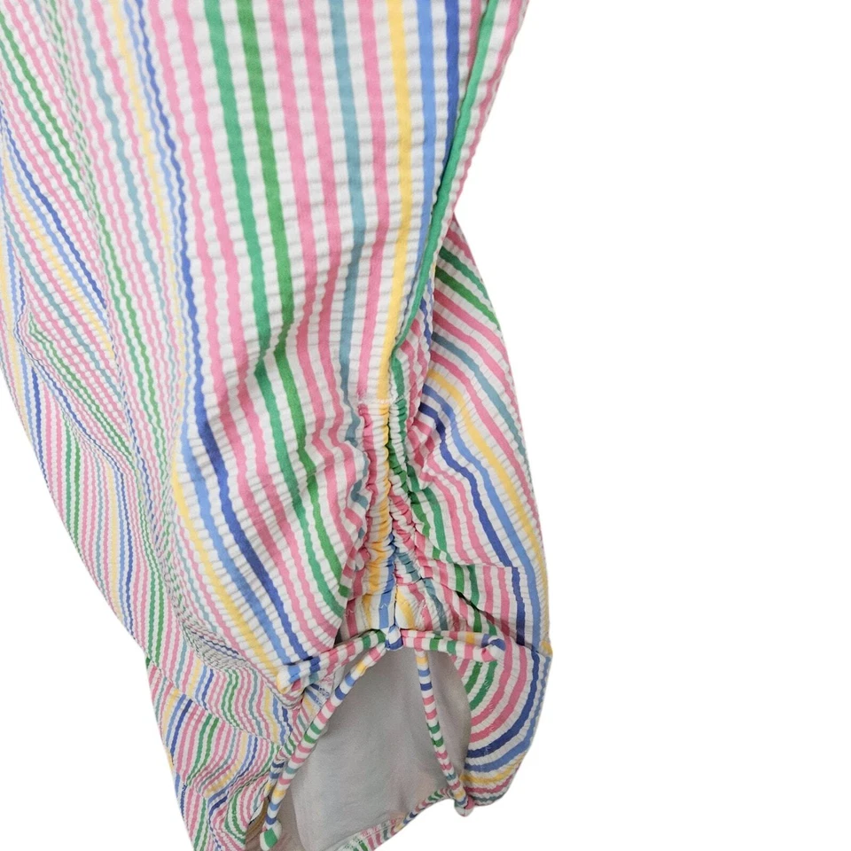 Traje de baño J Crew traje de baño de una pieza para mujer 16 arco iris rayas Seersucker traje de baño Foto 4 de 4