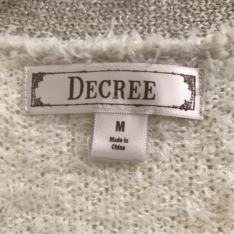 Decree Y2K Suéter Corto Difuso Mujer’s M Cuello en V Manga Corta Botón Delantero Retro Foto 3 de 4