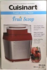 Cuisinart ICE-31RBJ The Fruit Scoop Frozen Dessert Ice Cream Maker Red 1.5 Quart