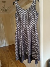 Luxe Silver Polka Dot strappy metallic summer Waterfall Dress