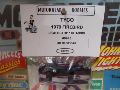 TYCO, 1979 PONTIAC FIREBIRD, LIGHTED HP7 CHASSIS, HO SLOT CAR, #6945