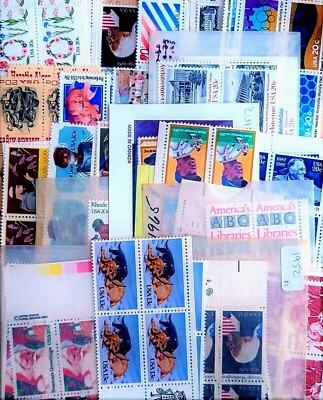 1982 - Choose from ALL Zip & USPS/Copyright Blocks! MNH US Commemorative Stamps!
