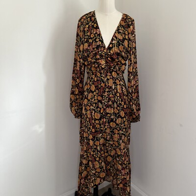 MINKPINK Feeling Bold Hi Lo Midi Dress Multi Size Med NEW with tags Flowy Boho