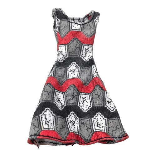 Monster High Ghoulia Yelps Deluxe Fashion Pack Gray Red Dress