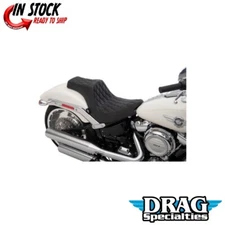 Drag Specialties Predator III Diamond Stitch Black Seat for Harley Fat Boy 18-22