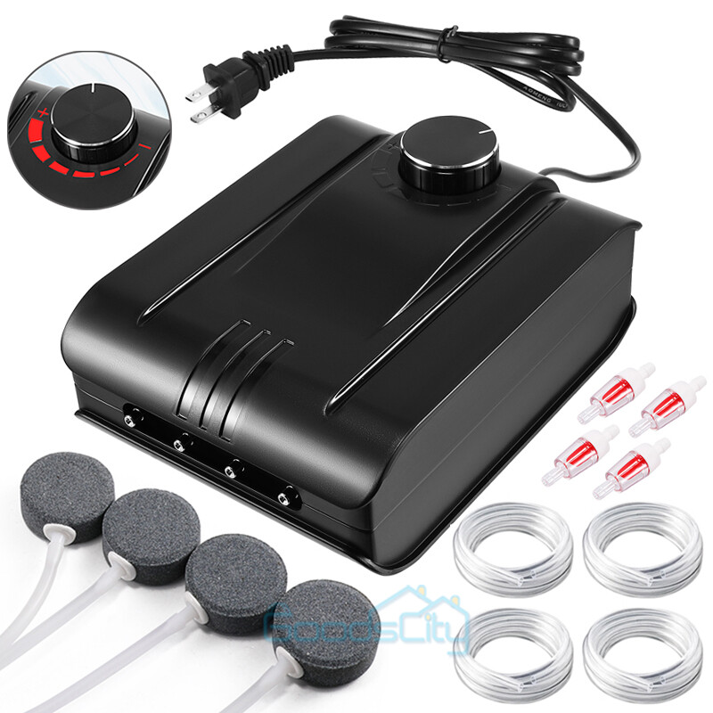Aquarium Pumpe 150L/H Mit 4 LED Lichtern - Leise Tauchpumpe Für Springbrunnen & Teiche