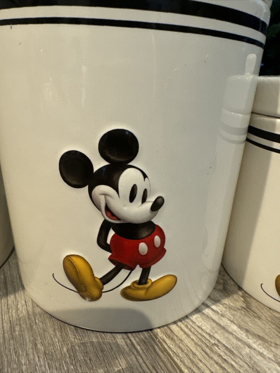 Disney Classic Mickey Mouse 3 Jar Container | eBay