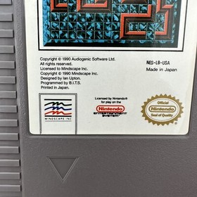 Vintage Video Game Cartridge LOOPZ Nintendo Game System NES w Instruction Manual