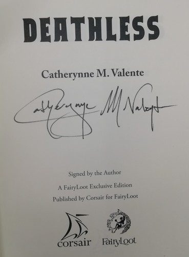 Catherynne M Valente DEATHLESS Signed Fairyloot Edition Sprayed Edges - Picture 2 of 4