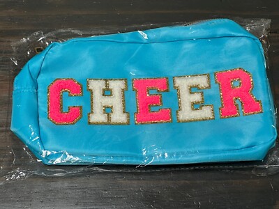 NEW Cosmetic Zipper Pouch Makeup Bag Blue Pink White 