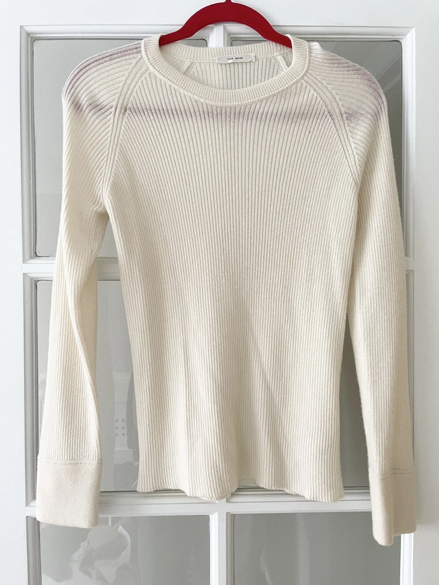 the row Visby Ribbed Cashmere Sweater Shirt Top Small $1590