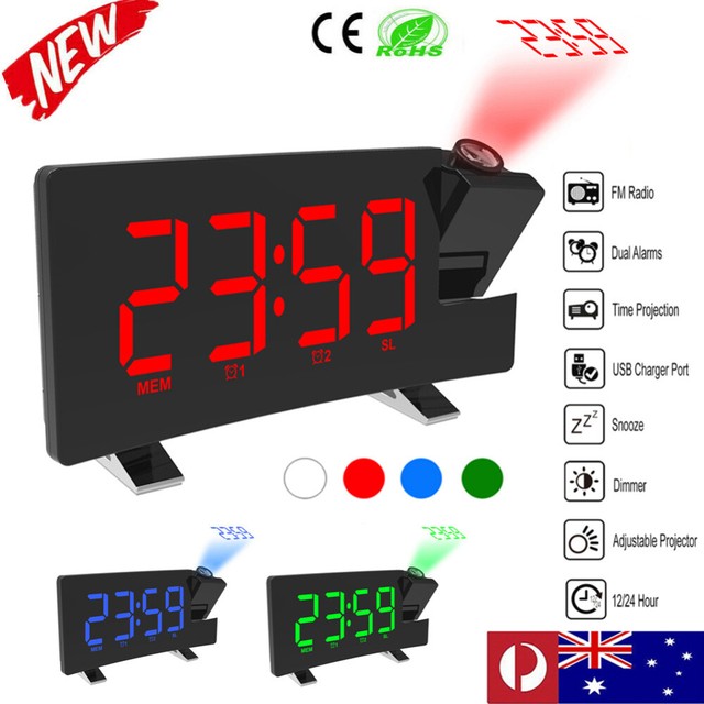 Baldr Projection Clocks Clock Digital Alarm With Snooze Ceiling