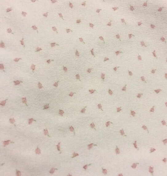 3-6 Mos Vtg Floral Baby Receiving Blanket Pink White Ruffle Trim 24x30 Rosebud - Image 3 of 4