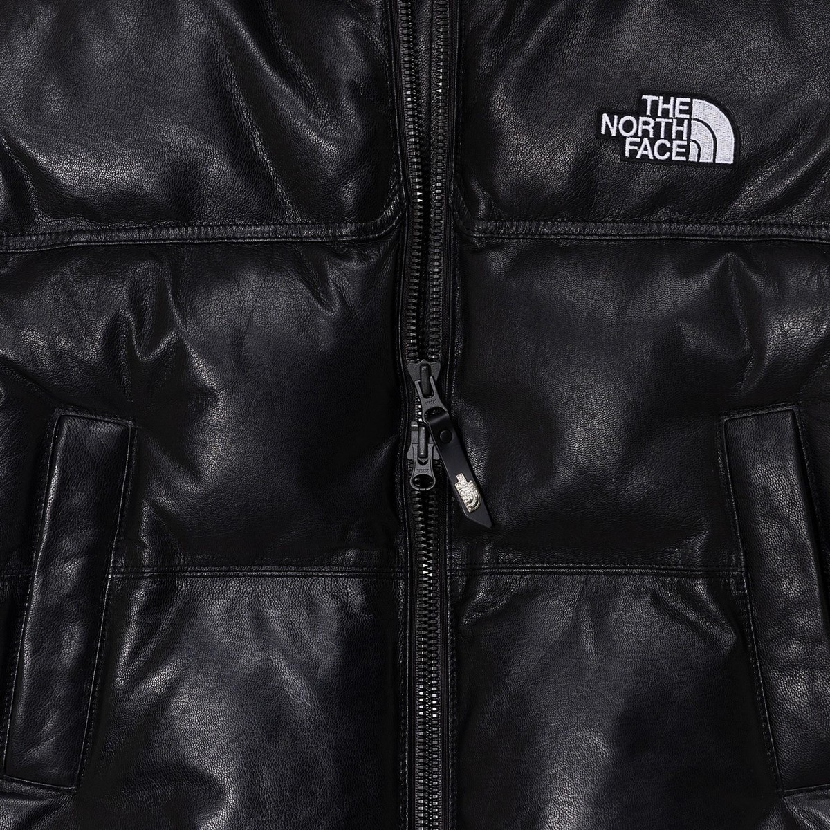 Genuine The North Face Womens LEATHER NUPTSE DOWN JACKET