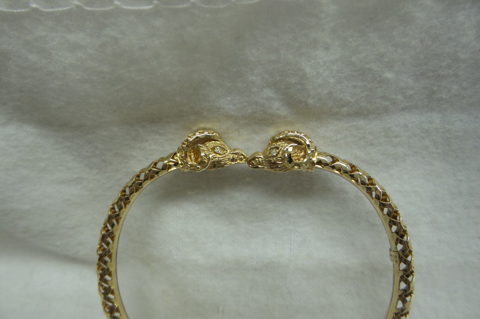 Estate Solid 14kt Moveable Spring Double Rams Hea… - image 8