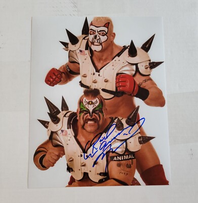 Road Warrior Animal Autographed Jon Heidenreich WWE WWF 8x10 photo