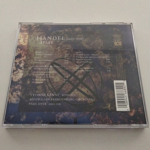 Yvonne Kenny Handel Arias CD Album Australian Brandenburg Orchestra Paul Dyer - Picture 3 of 8