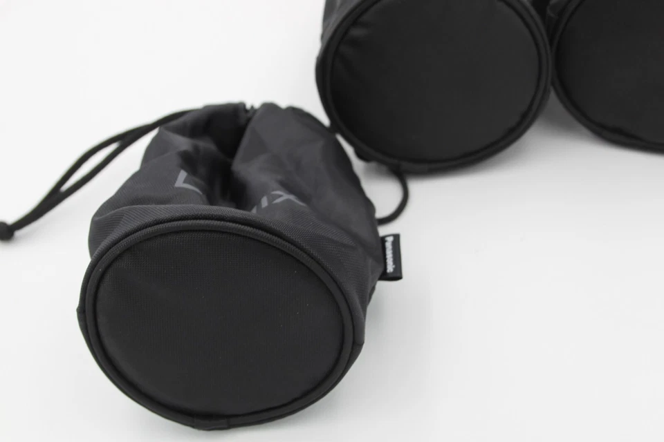 3 Panasonic Lumix Camera Lens Soft Pouch / Case Drawstring Black 5" x 3.5" P007 - Image 3 of 3