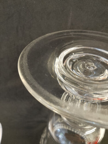 Große Vintage Böhmische Kristallglas Sellerie Vase, Hurricane Vase/Milchshake Vase - Bild 8 von 11