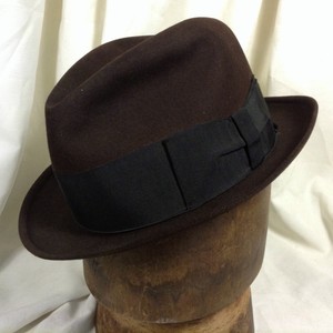 dark brown fedora hat