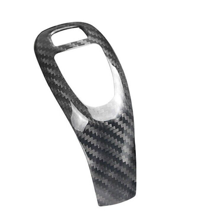 Black Real Carbon Fiber Gear Shift Knob Cover Trim For Cadillac CT5 Accessories