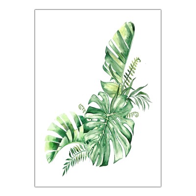 Canvas Canvas Canvas Frame Poster - Modern Plants & Flowers Illustration A0031-D004