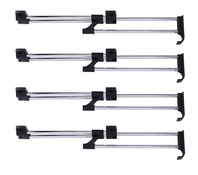 4x Set Kleiderbügelhalter ausziehbar 30-52cm Kleiderstange für Schrank Garderobe