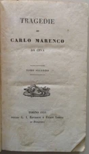 Tragedies of Carlo Marenco da Ceva Volume Second Count Ugolino The Foscari Family