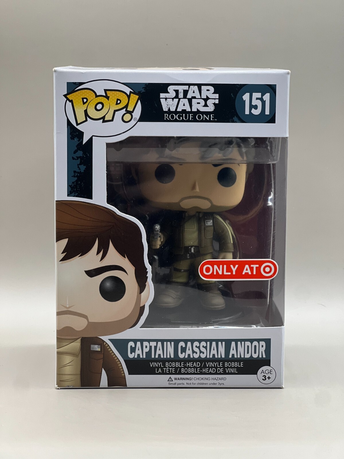 Funko Pop Vinyl Star Wars Captain Cassian Andor #151 (Exclusive) Bobblehead New