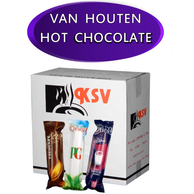 Van Houten Luxury Hot Chocolate for 73mm In-Cup Vending Machines Drinks x300
