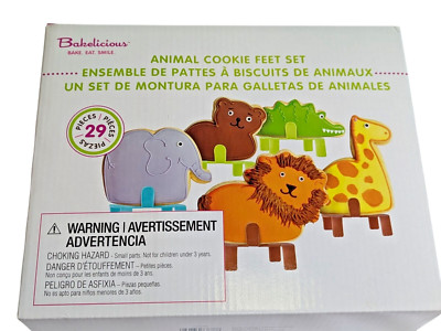 Bakelicious Cookie Feet Animals Cookie Cutters With Stands Bake Eat Smile