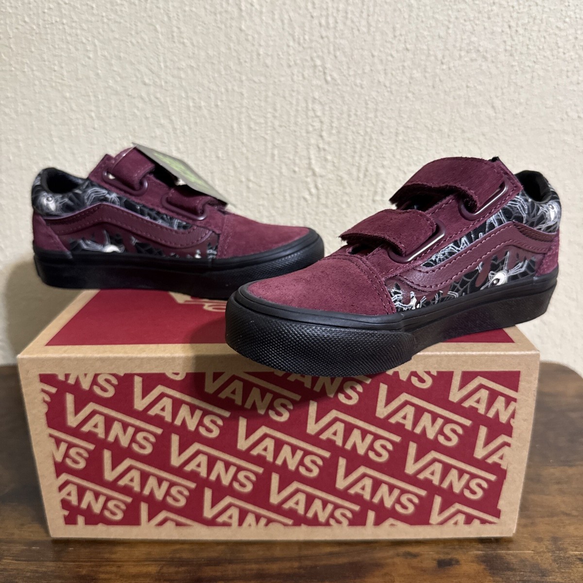 Vans Old Skool V Glow In The Shadows Black/Multicolor Kids10.5 