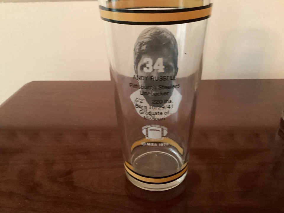 ROCKY BLEIER & ANDY RUSSELL VINTAGE 1976 COLLECTION GLASSES - Image 2 of 4