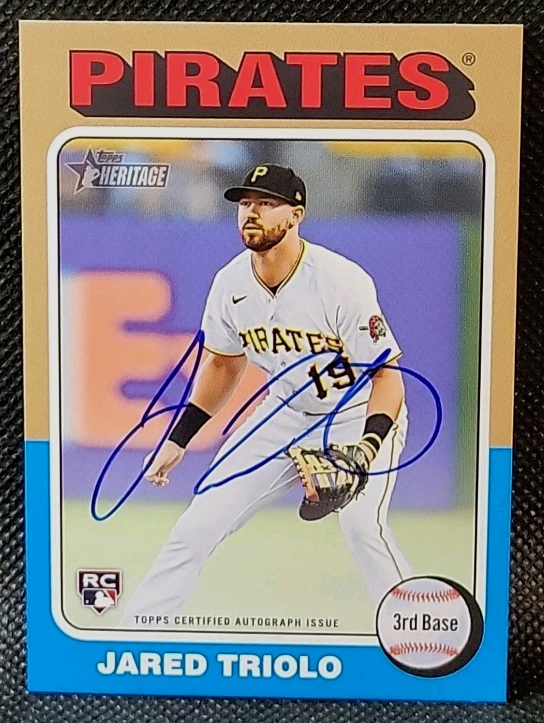 2024 Topps Heritage High Number Jared Triolo Real One Auto RC #ROA-JT Pirates