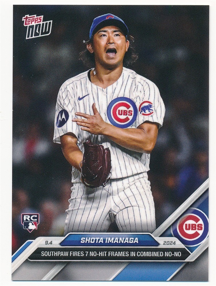 SHOTA IMANAGA 2024 TOPPS NOW #647 RC ROOKIE CHICAGO CUBS MINT B